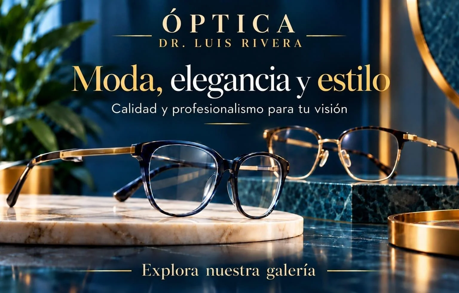 Óptica Dr. Luis Rivera. Moda, elegancia y estilo. Calidad y profesionalismo para tu visión.