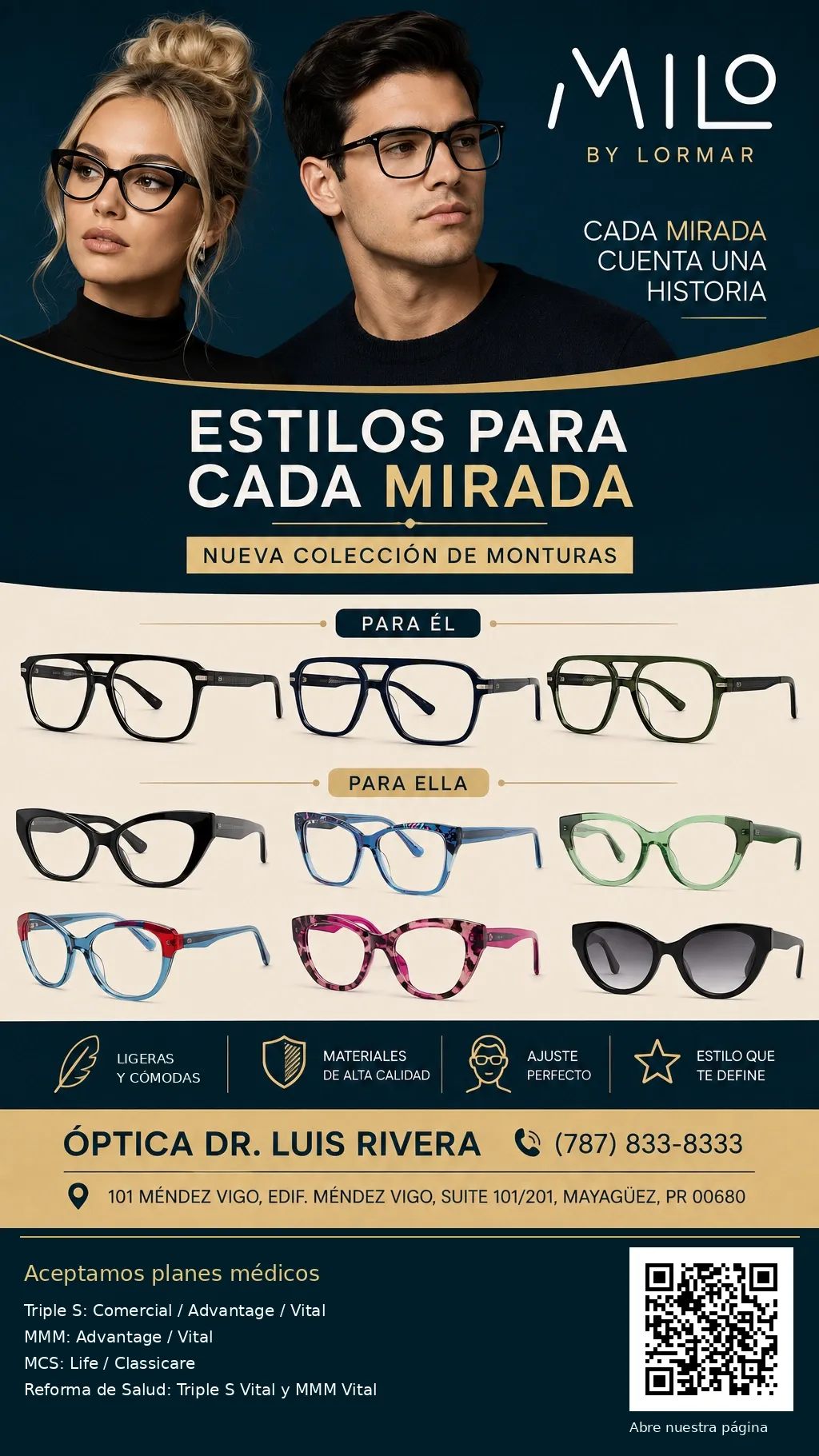 Milo · Monturas para él y para ella